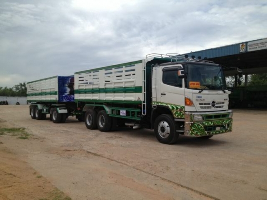 ขายดาวน์ รถบรรทุก 22 ล้อ พ่วงแม่-ลูกดั๊มพ์ ยี่ห้อ HINO MEGA FM1A  344 แรงม้า ปี 2558 *จะวางดาวน์ 600,000 บาท ก็ได้*