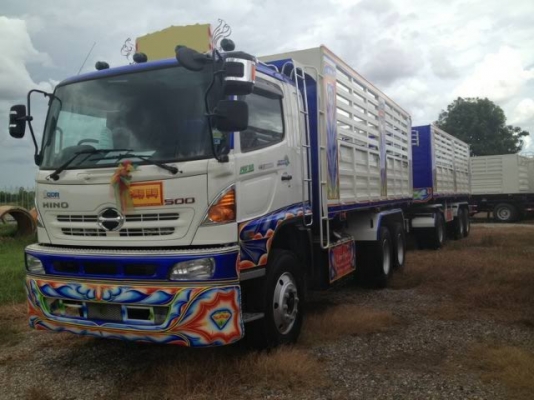 ขายดาวน์ รถบรรทุก 22 ล้อ พ่วงแม่-ลูกดั๊มพ์ ยี่ห้อ HINO MEGA FM1A  344 แรงม้า ปี 2558 *จะวางดาวน์ 600,000 บาท ก็ได้*