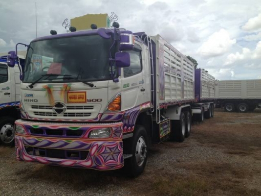 ขายดาวน์ รถบรรทุก 22 ล้อ พ่วงแม่-ลูกดั๊มพ์ ยี่ห้อ HINO MEGA FM1A  344 แรงม้า ปี 2558       *จะวางดาวน์ 600,000 บาท ก็ได้*
