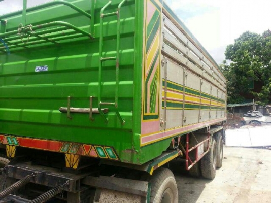 ขายรถ10 ล้อดั้มอลูมิเนียมแม่ลูก HINO MEGA 320(รถแก๊ส)  ลูกสามคานแท้ ปี52 มี 2 พ่วง