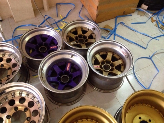 ขายล้อ w work ขอบ13" หน้า8" หลัง10" ออฟลึกๆ รูแบบ centerlock หายากสุดๆ