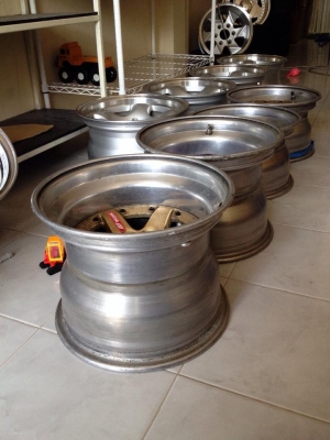 ขายล้อ w work ขอบ13" หน้า8" หลัง10" ออฟลึกๆ รูแบบ centerlock หายากสุดๆ