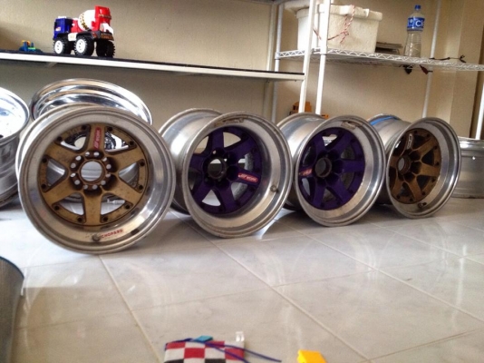ขายล้อ w work ขอบ13" หน้า8" หลัง10" ออฟลึกๆ รูแบบ centerlock หายากสุดๆ