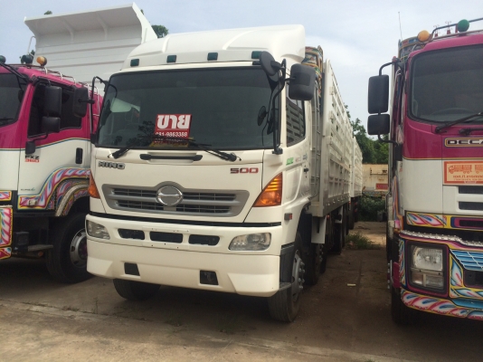 HINO MEGA GY 380 hp 2 คานหน้า กระบะเหล็กไม่ดั้ม + ลูกพ่วง 3 คาน ส่งจัดไฟแนนซ์ได้