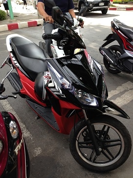 ขายไปแล้ว Sold Honda Click110i Street ดำ-แดง