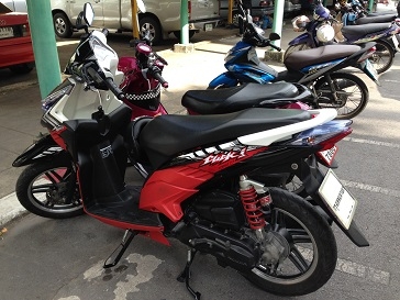 ขายไปแล้ว Sold Honda Click110i Street ดำ-แดง