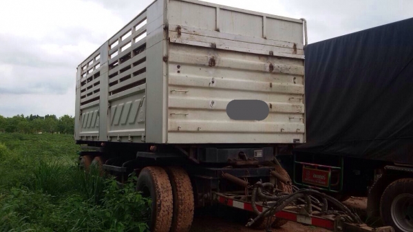 ขายรถบรรทุกพ่วงดัมพ์ ISUZU 360 ปี 53 กระบะดัมพ์สามมิตร ลูก 3 เพลาแท้ยาว 6.50 เมตร