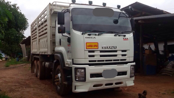 ขายรถบรรทุกพ่วงดัมพ์ ISUZU 360 ปี 53 กระบะดัมพ์สามมิตร ลูก 3 เพลาแท้ยาว 6.50 เมตร