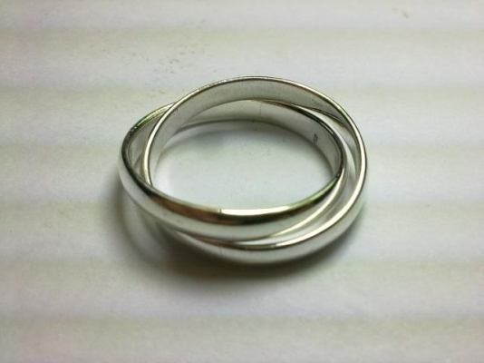 แหวนเงินปลอกมีดคู่