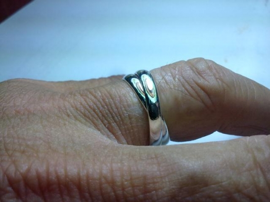 แหวนเงินปลอกมีดคู่