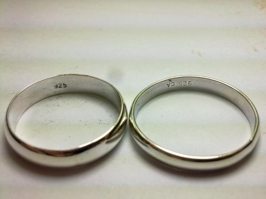 แหวนปลอกมีดเงิน 2 วง