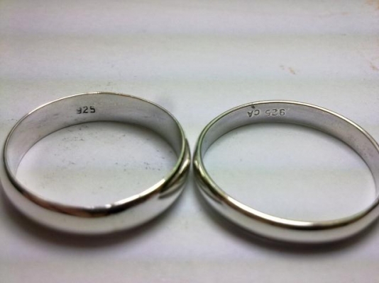 แหวนปลอกมีดเงิน 2 วง