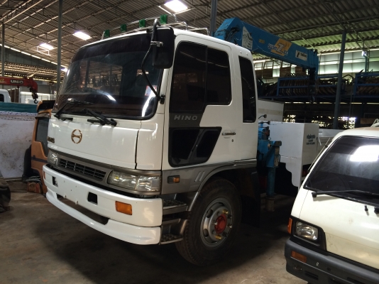 ขายรถ6 ล้อฮีโน่ 195 แรง ติดเครนมือสองจากญี่ปุ่น ยี่ห้อ ทาดาโน่ 3.5ตัน 5 ปลอก