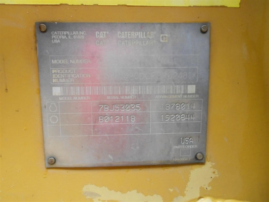 ขายรถตักหน้าขุดหลัง  มือสอง CAT 420D  S/N: FDP-02481   ปี 2001  คุณเดวิด  084-874-2943