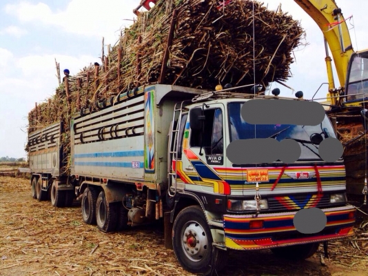 ขายดาว์นรถพ่วงสิบล้อดัมพ์ HINO 3M วางเครื่อง P11C-320 แรง ปี 39 ลูก 3 เพลาแท้ยาว 6.40 เมตร