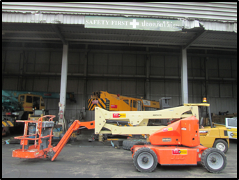 บริการให้เช่ารถกระเช้า รุ่น E450AJ (สูง 13.72 M.) บูมหักศอก แท่นยืนสามระดับ  สนใจเช่าติดต่อ คุณเอ็ม โทร.084-874-2919