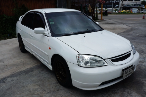 HONDA CIVIC DIMENTION ปี 2002 ขายรถสวย ตัว TOP สุด ติดแก็ส LPG หัวฉีด(ถังโดนัท) เบาะหนัง ARIBAG คู่หน้า กระจกไฟฟ้า ล้อ MAX แอร์เย็น ชุดแต่งรอบคัน ภายในสภาพสวย สีสวย รถพร้อมใช้งาน จัดไฟแนนได้