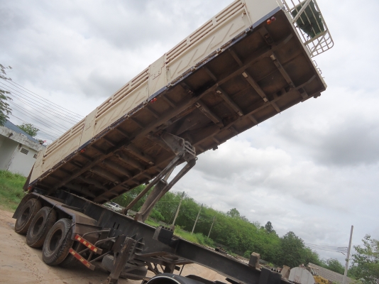 ขายด่วนหาง3เพลาแท้ดั๊มกระบะสามมิตรลอนเฉียงยาว9เมตรปี50