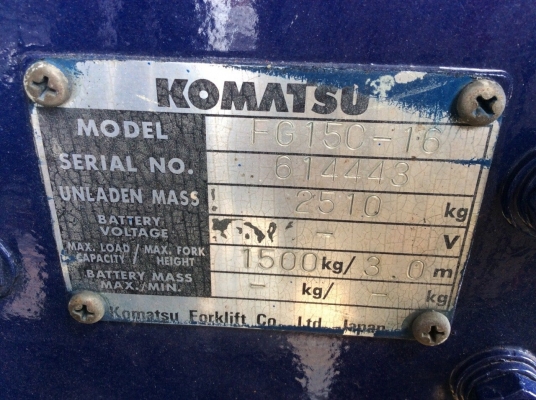 ขายรถฟอร์คลิฟkomatsu FG15C-16