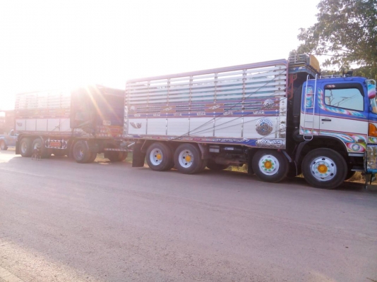 ขายรถบรรทุก 24 ล้อพ่วงแม่-ลูกดัมพ์ HINO MEGA 380 แรงม้าปี 2552 ราคา 2750000