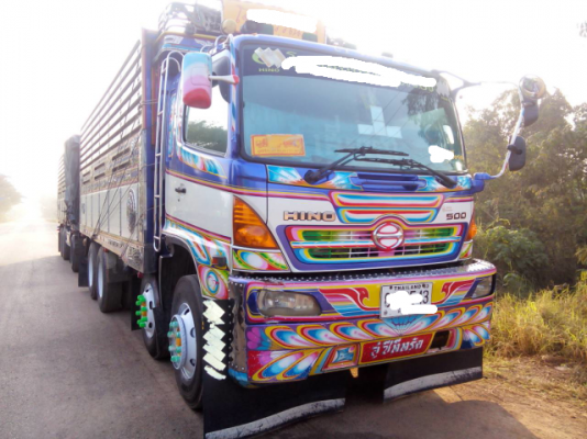 ขายรถบรรทุก 24 ล้อพ่วงแม่-ลูกดัมพ์ HINO MEGA 380 แรงม้าปี 2552 ราคา 2750000