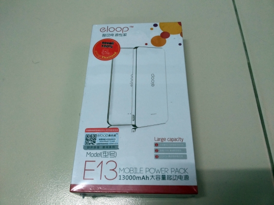 eloop E13 ของแท้ ไม่ต้องอธิบายมาก มีมาแต่สีขาวครับ   สินค้ารับประกัน 1 เดือน เสียเปลี่ยนให้ใหม่เลยครับ ...