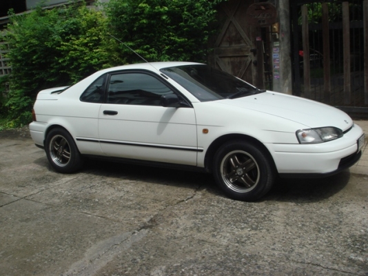 ขายล้อแม็ก enkei แท้japanขอบ14x6off38 4รู100พร้อมยางบริสโตนดอกหนาๆใส่ใช้อยูในรถtoyota paseo