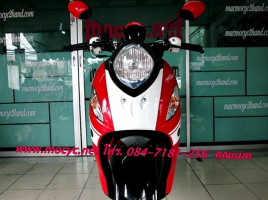 Fino fi  ปี 2557 สีแดงขาว รถเดือน มี.ค.รถ 3 เดือน ไมล์ 4524 โล รุ่นใหม่ล่าสุด ของแถม 3 รายการ 30900