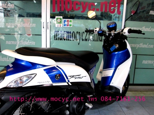 Fino fi  ปี 2557 สีขาวนํ้าเงิน รถเดือน มี.ค.รถ 3 เดือน ไมล์ 4735 โล รุ่นใหม่ล่าสุด ของแถม 3 รายการ 30900