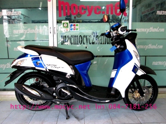 Fino fi  ปี 2557 สีขาวนํ้าเงิน รถเดือน มี.ค.รถ 3 เดือน ไมล์ 4735 โล รุ่นใหม่ล่าสุด ของแถม 3 รายการ 30900