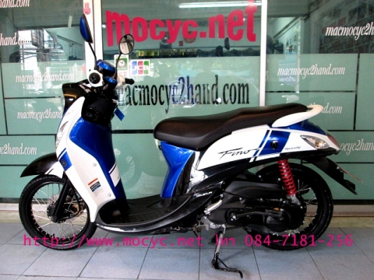 Fino fi  ปี 2557 สีขาวนํ้าเงิน รถเดือน มี.ค.รถ 3 เดือน ไมล์ 4735 โล รุ่นใหม่ล่าสุด ของแถม 3 รายการ 30900