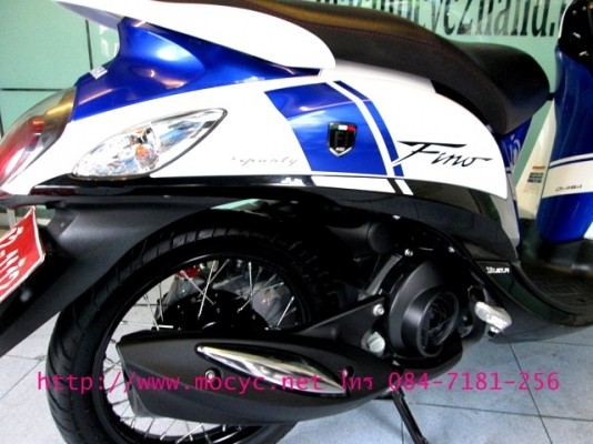 Fino fi  ปี 2557 สีขาวนํ้าเงิน รถเดือน มี.ค.รถ 3 เดือน ไมล์ 4735 โล รุ่นใหม่ล่าสุด ของแถม 3 รายการ 30900