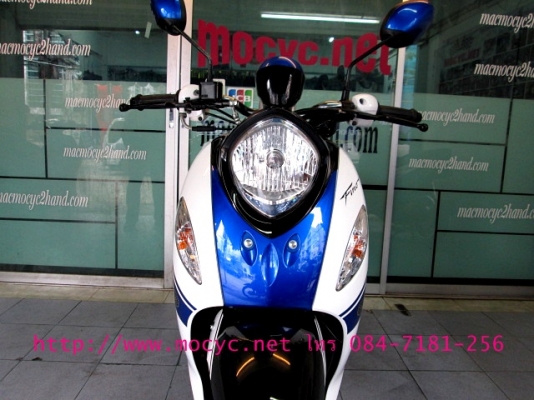 Fino fi  ปี 2557 สีขาวนํ้าเงิน รถเดือน มี.ค.รถ 3 เดือน ไมล์ 4735 โล รุ่นใหม่ล่าสุด ของแถม 3 รายการ 30900