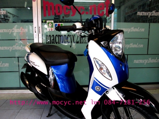 Fino fi  ปี 2557 สีขาวนํ้าเงิน รถเดือน มี.ค.รถ 3 เดือน ไมล์ 4735 โล รุ่นใหม่ล่าสุด ของแถม 3 รายการ 30900