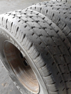 195R14 กะทะล้อพร้อมยางBRIDGESTONE LEO 677  ชุด 4 ล้อ  โทร.081-427-3941