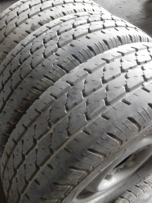 195R14 กะทะล้อพร้อมยางBRIDGESTONE LEO 677  ชุด 4 ล้อ  โทร.081-427-3941