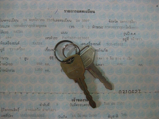 มาสด้าน้อย สีแดง