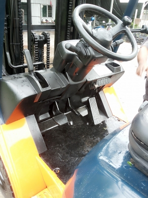 Toyota7fd25ขนาด2.5ตันเสาสูง4.3เมตร3ท่อนเข้าตู้ เกียร์ออร์โต้ เครื่องดีเซล1DZ2รับประกันเครื่องเกียร์6เดือน