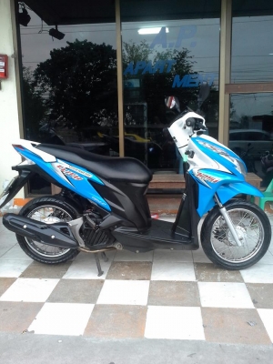 ของดีราคาถูก Honda Click 125i tune up สีน้ำเงินขาว ปี 2556 รุ่นใหม่ล่าสุด