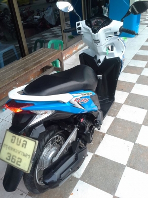 ของดีราคาถูก Honda Click 125i tune up สีน้ำเงินขาว ปี 2556 รุ่นใหม่ล่าสุด