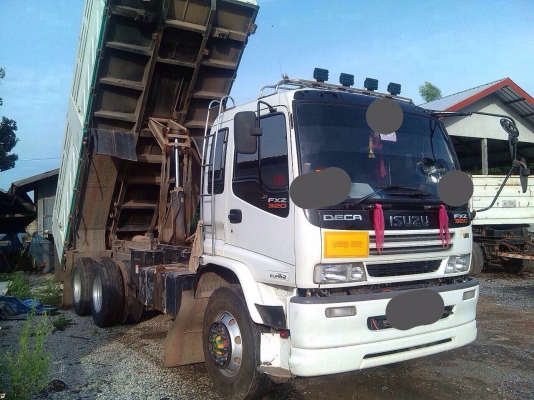 ขายรถพ่วงสิบล้อดัมพ์ ISUZU DECA เครื่อง 320 แรง ปี 52 กระบะดัมพ์สามมิตร ลูก 3 เพลา ยาว 6.50 เมตร