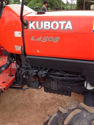 แทรกเตอร์คูโบต้า L4508 สภาพดีเยี่ยม เดิมๆ ทั้งคัน เกียร์ดี ขายพร้อมจอบหมุน 1 เมตร 80