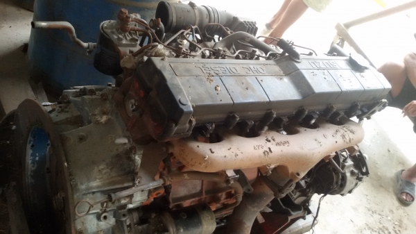 ขายเครื่อง ISUZU 6HE1 195 แรงม้า เครื่องดี สตาร์ทติดนิ่มเลย มีปั้มลม ไม่มีใบคุม