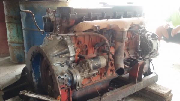 ขายเครื่อง ISUZU 6HE1 195 แรงม้า เครื่องดี สตาร์ทติดนิ่มเลย มีปั้มลม ไม่มีใบคุม