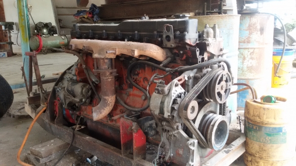 ขายเครื่อง ISUZU 6HE1 195 แรงม้า เครื่องดี สตาร์ทติดนิ่มเลย มีปั้มลม ไม่มีใบคุม