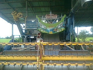 ขายรถเกี่ยวข้าวไทยเส็งยนต์ รุ่นเดี่ยวทรนง แท้ เปลี่ยนซี่รอบใหม่ แปลงทำบู๊ตคอใหม่ และโซ่ใหม่ลูกโรเลอร์ใหม่ แต่สียังไม่เคยทำ