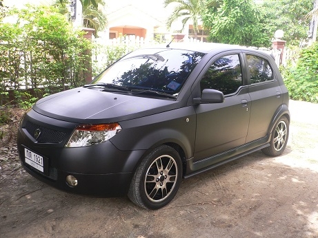 ขายรถ Proton Savvy 1.2 ใช้E20-E85  ตัวTOP ABS AIRBAG 2ใบ ปี2009 เกียร์AMT 2ระบบ ออโต้-ธรรมดา สีดำ-สติ๊กเกอร์ดําด้าน