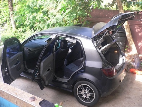 ขายรถ Proton Savvy 1.2 ใช้E20-E85  ตัวTOP ABS AIRBAG 2ใบ ปี2009 เกียร์AMT 2ระบบ ออโต้-ธรรมดา สีดำ-สติ๊กเกอร์ดําด้าน