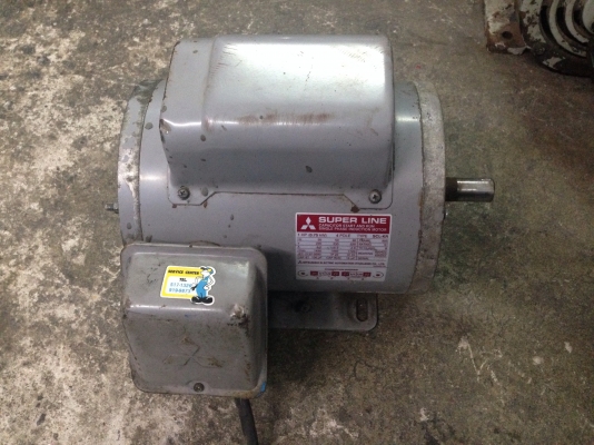 ขายมอเตอร์ Mitsubishi 1 HP. 1450 RPM. 220 V ไฟบ้าน สภาพสวย วิ่งนิ่ม พร้อมใช้งาน