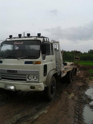 ***ขายแล้วครับขอบคุณ Truck2hand ขายเทเลอร์เพลาเดียว10ล้อหางขึ้นรถเกี่ยว/แบคโฮ200 ISUZU JCM วางเครื่อง6BG1-175แรง เครื่องแน่นแรง อึด เกียร์ดีไม่มีหลุด ช่วงล่างใหญ่ เพลาเดียว FUSO คัสซีดี สวย มีบวมซับในบ้างนิดหน่อย ห